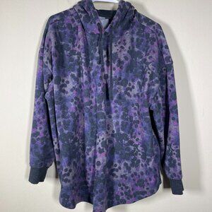 Torrid Women's Size 2 (2X) Gray Purple Fleece Long Sleeve Pullover Hoodie